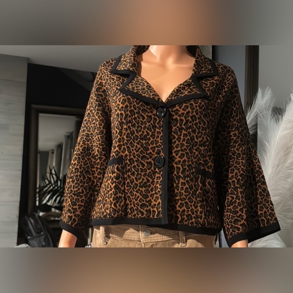 Nine West Jackets & Blazers - Nine West Brown and Black Leopard‎ Blazer